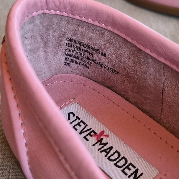 Steve Madden Pink Carrine Loafers - Picture 5 of 6
